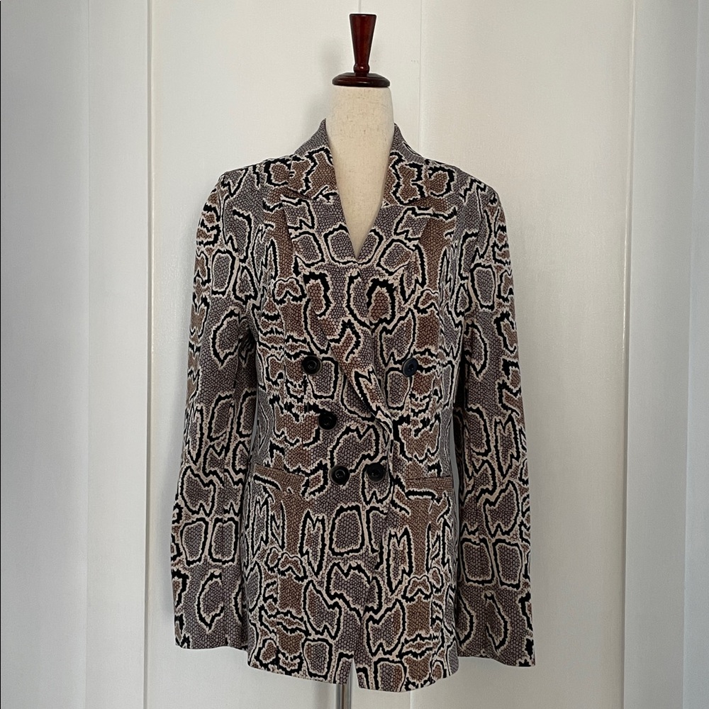 CAbi Python Double Breasted Snake Print Notched L… - image 3